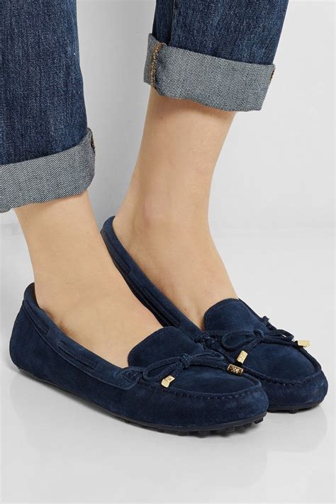 michael kors shane suede loafer|Michael Kors Collection Women's Shane, Black Kid Suede, 37.5 .